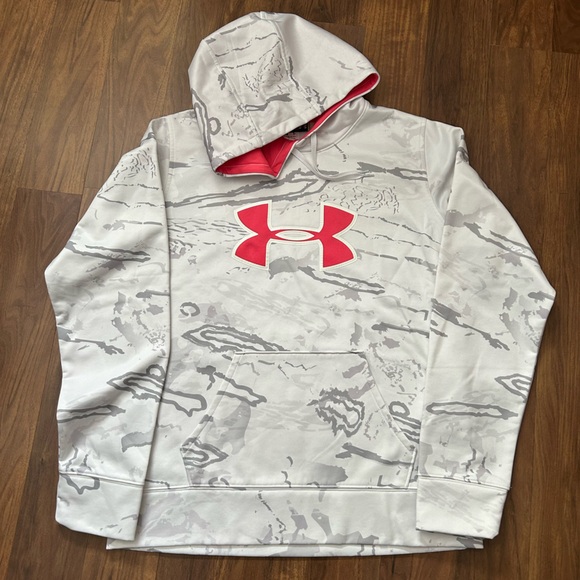 Under Armour Hoodie Women's Camo Camouflage Pink Logo Size M - Picture 8 of 10
